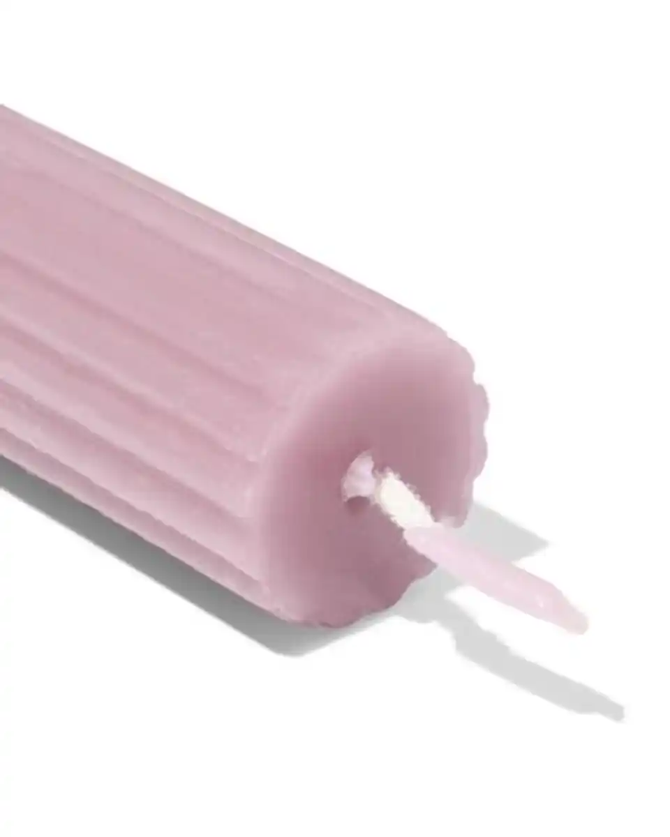 Bild 3 von Haushaltskerze Ø 2,2 x 24 cm, Relief, Altrosa