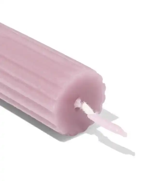 Bild 3 von Haushaltskerze Ø 2,2 x 24 cm, Relief, Altrosa