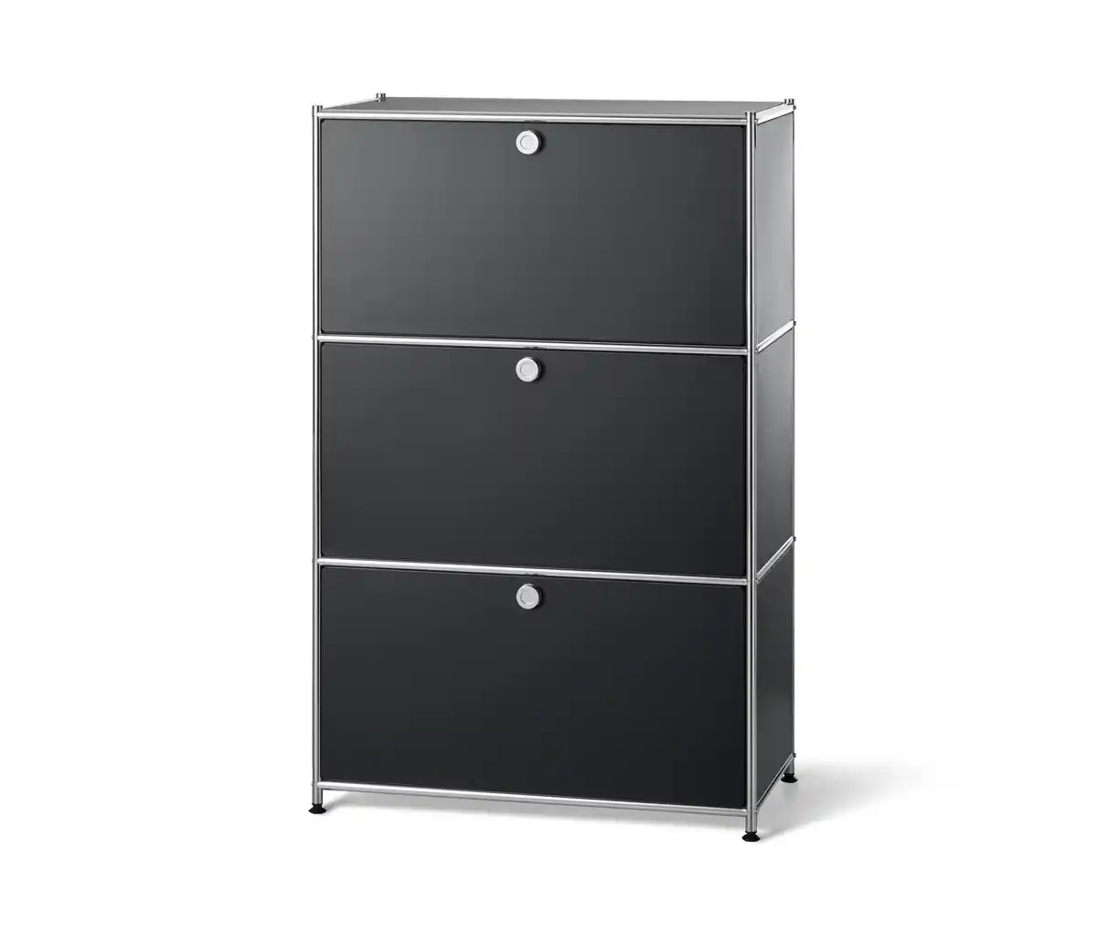 Bild 1 von Regal Metall »CN3« mit 3 Klappenfächern, schwarz