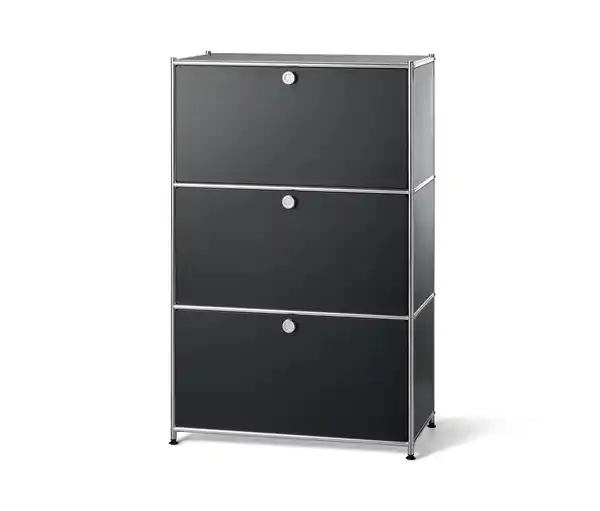 Bild 1 von Regal Metall »CN3« mit 3 Klappenfächern, schwarz