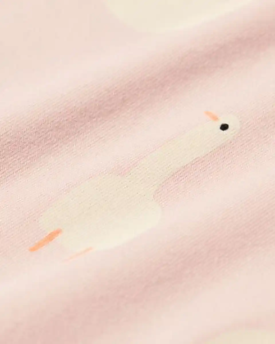 Bild 3 von Strampler mit Stretchanteil, Gänse rosa