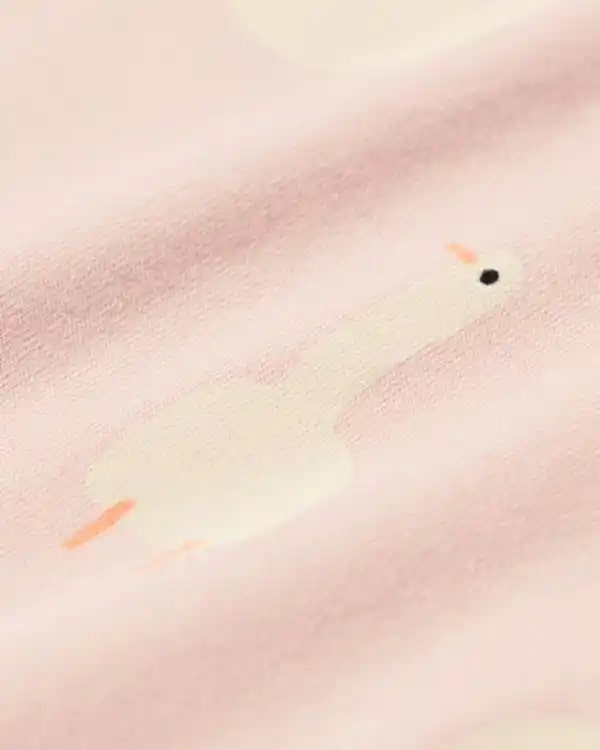 Bild 3 von Strampler mit Stretchanteil, Gänse rosa