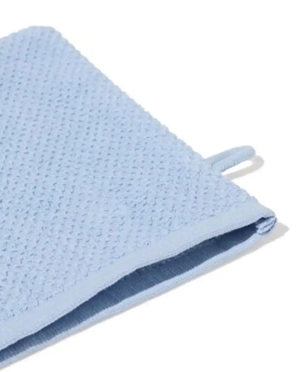 Bild 2 von Waschhandschuh der zweiten Chance, 16 x 21 cm, aus recycelter Baumwolle, Hellblau