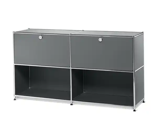 Bild 1 von Sideboard Metall »CN3« mit versetzbaren Klappenfächern, grau