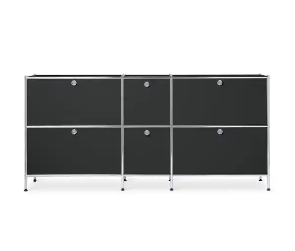 Bild 1 von Sideboard Metall »CN3« groß mit 6 Klappenfächern, schwarz