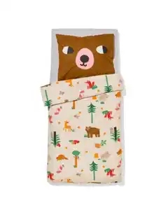 Kleinkind-Bettbezug 120 × 150 cm, Flanell, Waldtiere