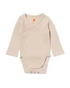 Newborn-Wickelstrampler zum Mitwachsen, LENZING™ ECOVERO™, gerippt sandfarben