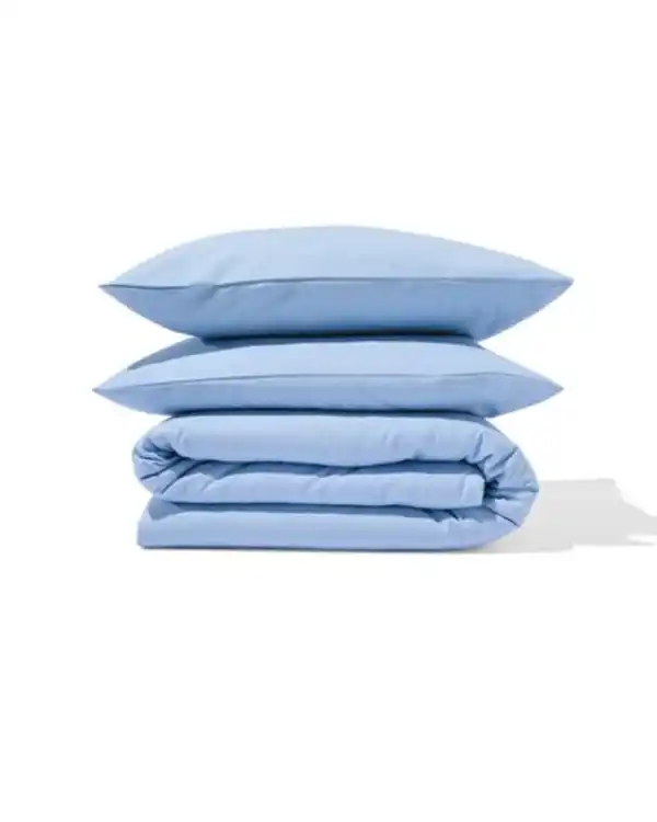 Bild 4 von Bettbezug 240 × 200/220 cm, Flanell, gestreift, hellblau