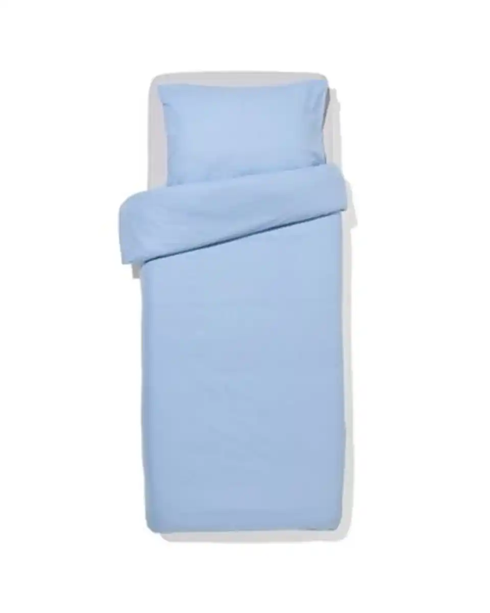 Bild 1 von Bettbezug 140 × 200/220 cm, Flanell, gestreift, hellblau