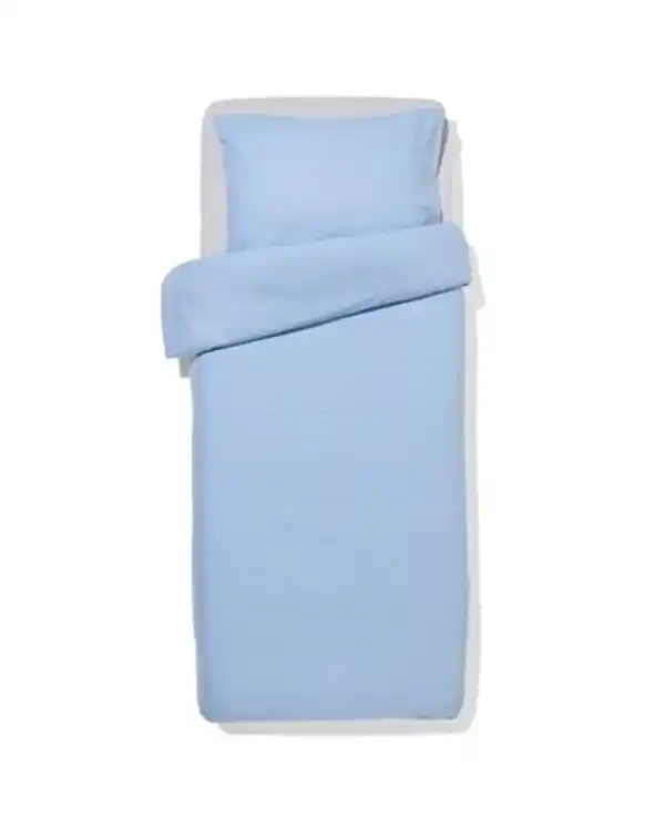 Bild 1 von Bettbezug 140 × 200/220 cm, Flanell, gestreift, hellblau