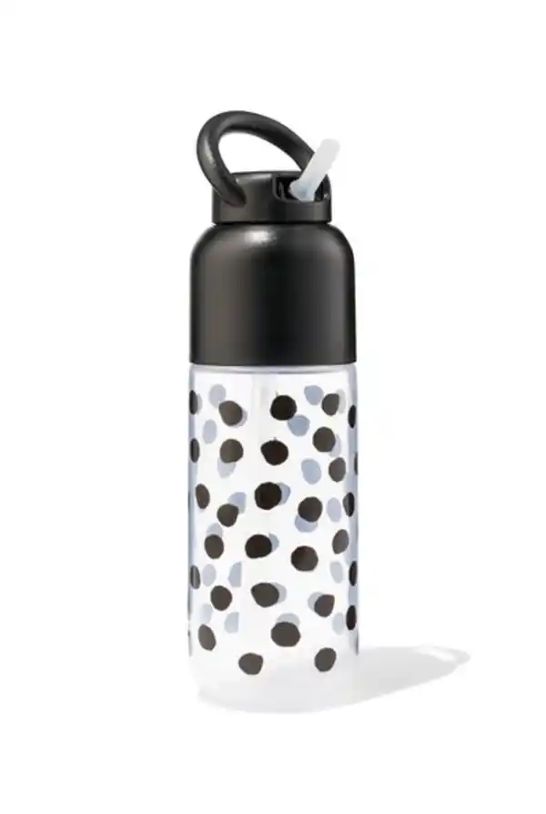 Bild 2 von Trinkflasche mit Trinkhalm, Punkte, 300 ml