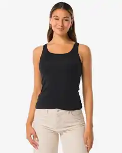 Damen-Top, Biobaumwolle schwarz