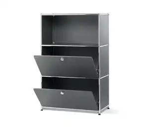 Regal Metall »CN3« mit 2 Klappenfächern, grau