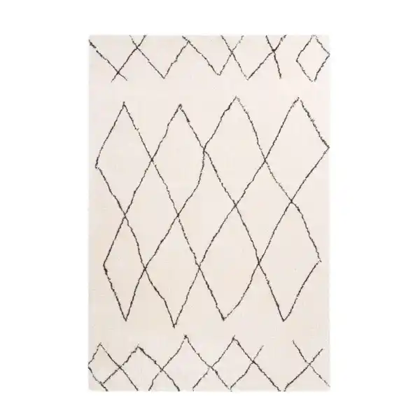 Bild 1 von Kayoom Hochflorteppich Orlando, Creme, Beige, Textil, rechteckig, 120x170 cm, für Fußbodenheizung geeignet, strapazierfähig, Teppiche & Böden, Teppiche, Hochflorteppiche & Shaggys