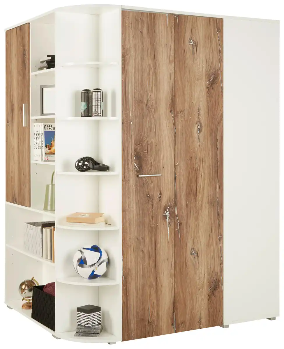 Bild 1 von Eckschrank Young Eichefarben, Weiß, Eichefarben