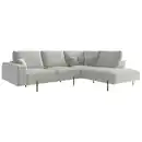 Bild 1 von Novel Ecksofa, Creme, Textil, 4-Sitzer, Füllung: Daunen, Silikon, Ottomane rechts, L-Form, 296x223 cm, Made in EU, Rücken echt, Wohnzimmer, Sofas & Couches, Wohnlandschaften