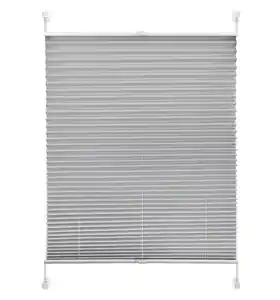 Plissee Solid Crash Silber ca. 60x130cm, Grau