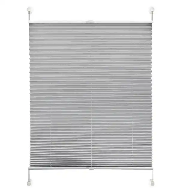 Bild 1 von Plissee Solid Crash Silber ca. 60x130cm, Grau