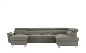 Primo Wohnlandschaft aus Echtleder  ¦ grau ¦ Maße (cm): B: 315 H: 90 T: 208.0 Polstermöbel > Sofas > Ledersofas - Möbel Kraft