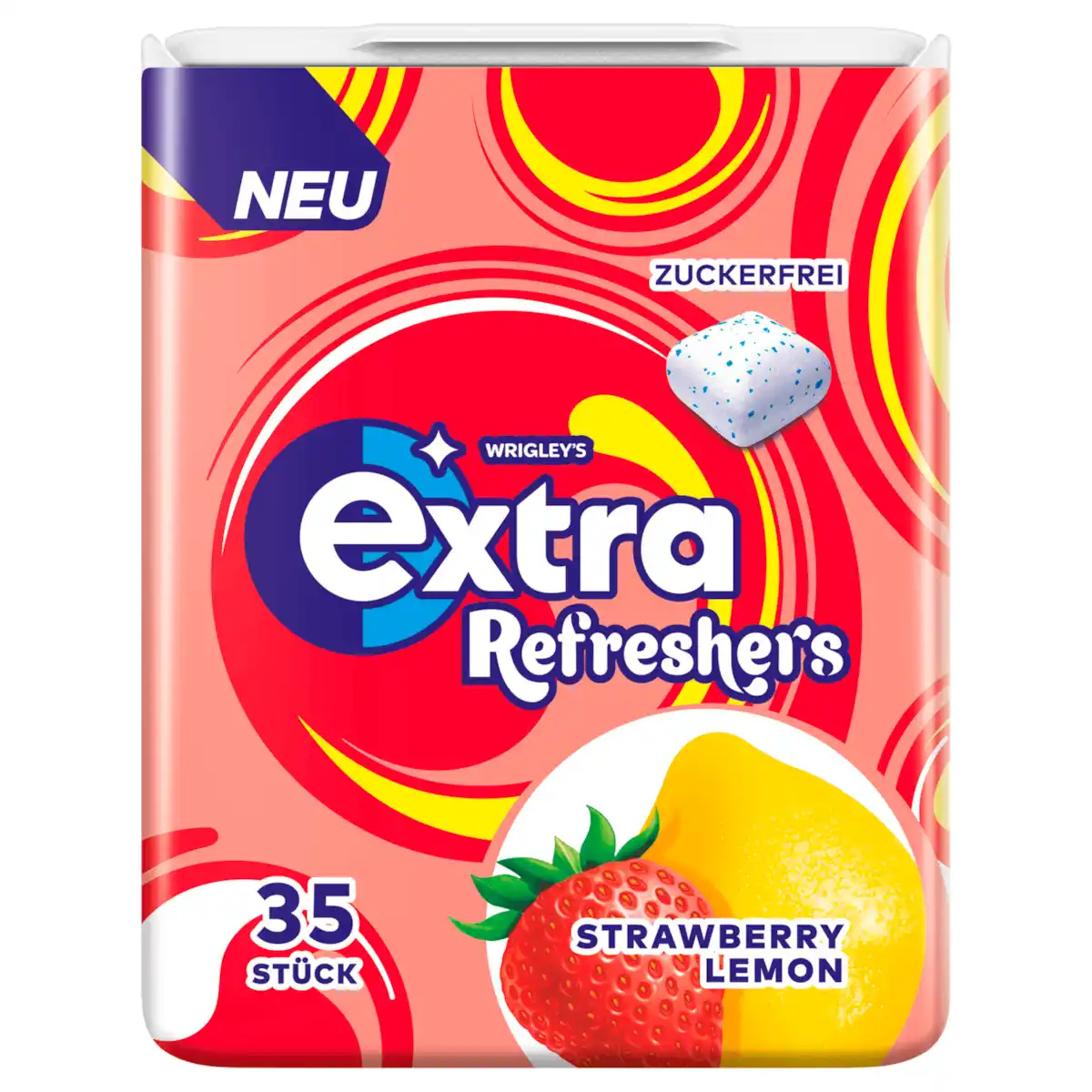 Bild 1 von Wrigley's Extra Refreshers Strawberry & Lemon zuckerfrei 35 Stück