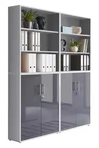 Aktenschrank Office Edition Sw Set 11 Grau, Grau, Anthrazit Hochglanz