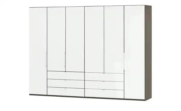 Bild 1 von Falttüren-Panoramaschrank  6-türig  Beda ¦ weiß ¦ Maße (cm): B: 300 H: 216 T: 58.0 Schränke > Kleiderschränke > Drehtürenschränke - Möbel Kraft
