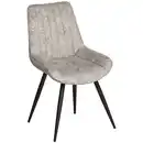 Bild 1 von Mid.you Stuhl, Beige, Holz, Metall, Textil, Pappel, Sperrholz, Rundrohr, 54x88x61.5 cm, Stühle