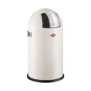 Wesco Abfallsammler Pushboy Junior, Edelstahl, Sand, Metall, Kunststoff, 22 L, 63 cm, Küchen, Küchenausstattung, Mülleimer
