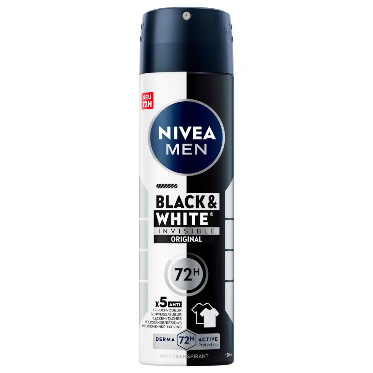 Bild 1 von NIVEA Men Deospray Invisible Black and White Antitranspirant 150ml
