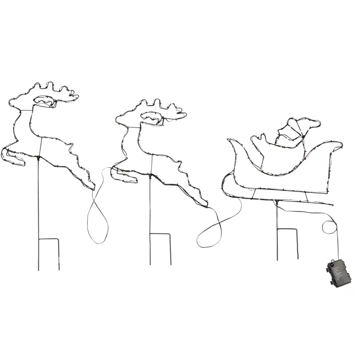 Bild 2 von LED-Stecker mit Schlitten und Rentieren