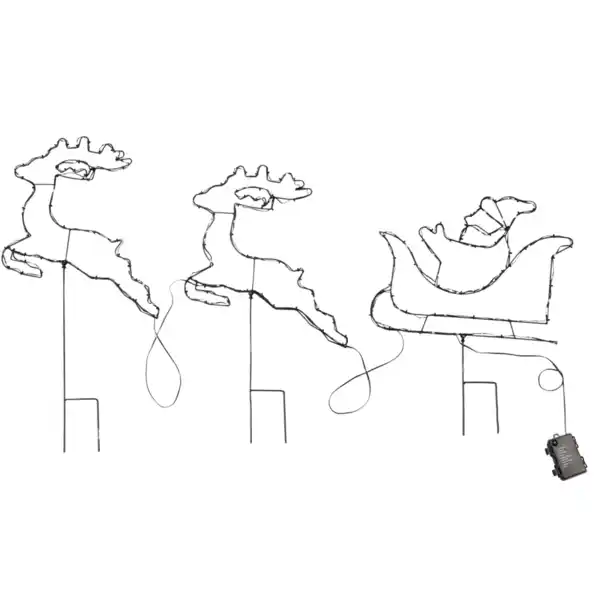 Bild 2 von LED-Stecker mit Schlitten und Rentieren