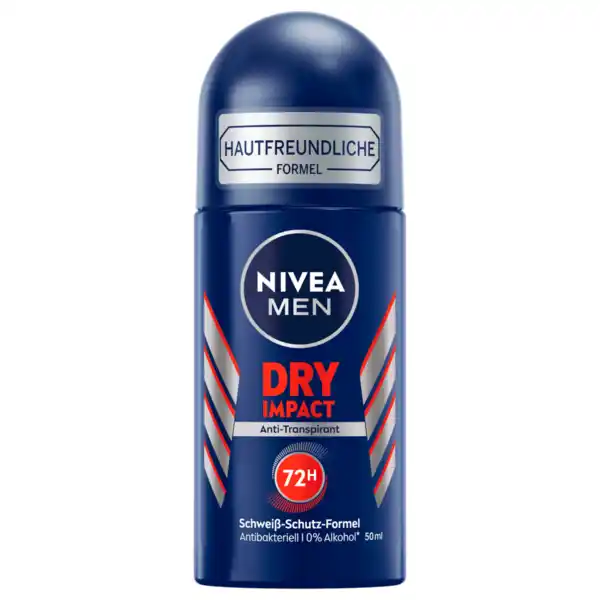 Bild 1 von NIVEA Men Deo Roll-On Dry Impact Plus Antitranspirant 50ml