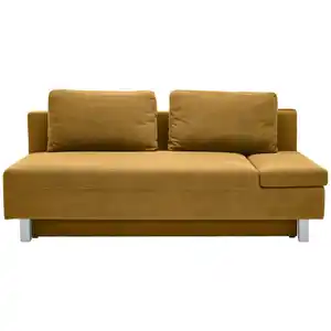 Novel Schlafsofa Melody, Senfgelb, Textil, 2-Sitzer, Füllung: Schaumstoff, 205x77-93x99 cm, Stoffauswahl, Schlafen auf Sitzhöhe, Armteil rechts, Wohnzimmer, Sofas & Couches, Schlafsofas, Schlafsofa