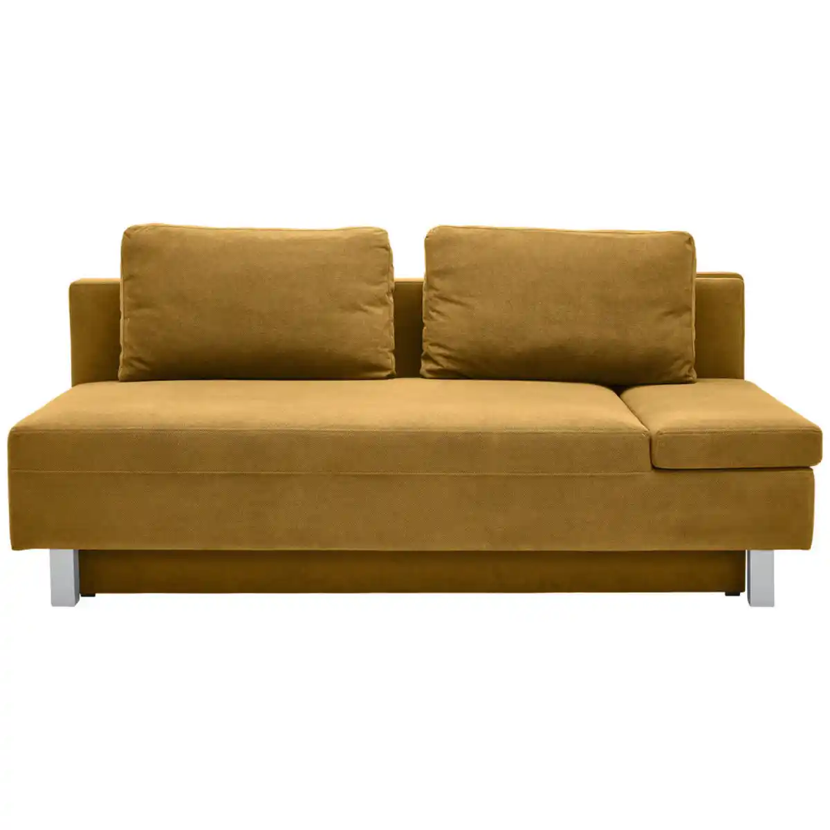 Bild 1 von Novel Schlafsofa Melody, Senfgelb, Textil, 2-Sitzer, Füllung: Schaumstoff, 205x77-93x99 cm, Stoffauswahl, Schlafen auf Sitzhöhe, Armteil rechts, Wohnzimmer, Sofas & Couches, Schlafsofas, Schlafsofa