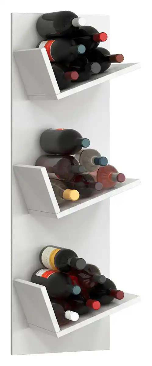 Bild 1 von Weinregal VINOSI Weiß ca. 33x106x25,6 cm, Weiß