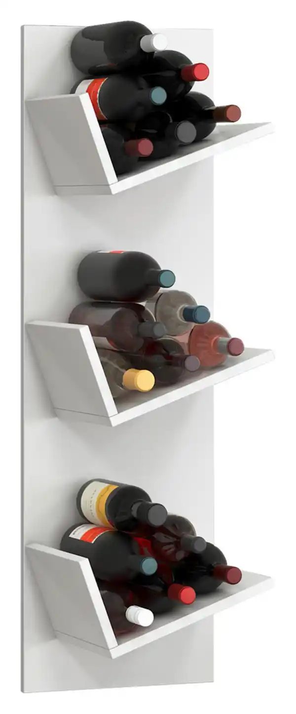 Bild 1 von Weinregal VINOSI Weiß ca. 33x106x25,6 cm, Weiß