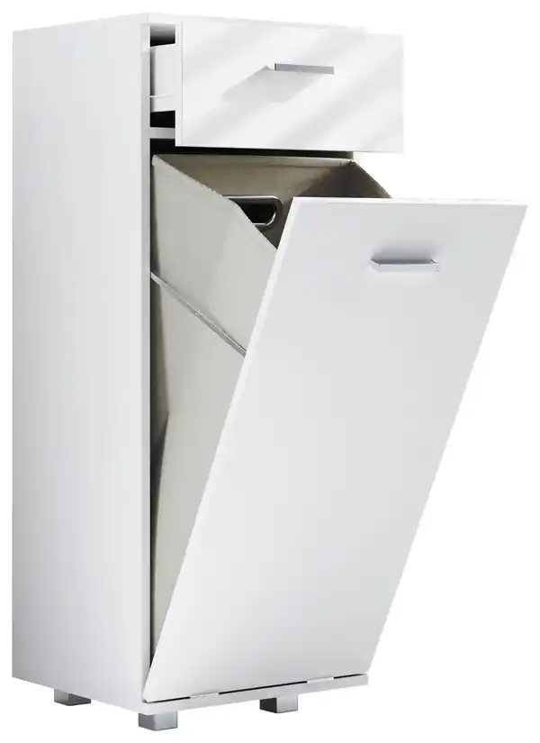 Bild 1 von Midischrank Zalo S ca. 40x101x35 cm Weiß, Weiß