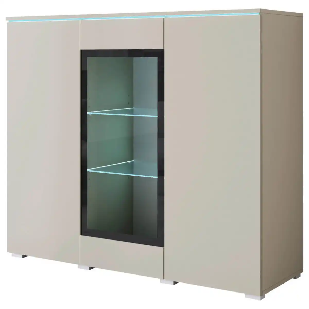 Bild 1 von P & B Highboard Vera, Beige, Kaschmir, Kunststoff, 9 Fächer, 120x103.3x39.5 cm, Fsc, stehend, Beleuchtung, Wohnzimmer, Kommoden & Sideboards, Highboards