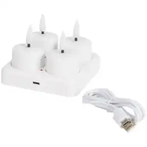 Wiederaufladbare Teelichter Weiß