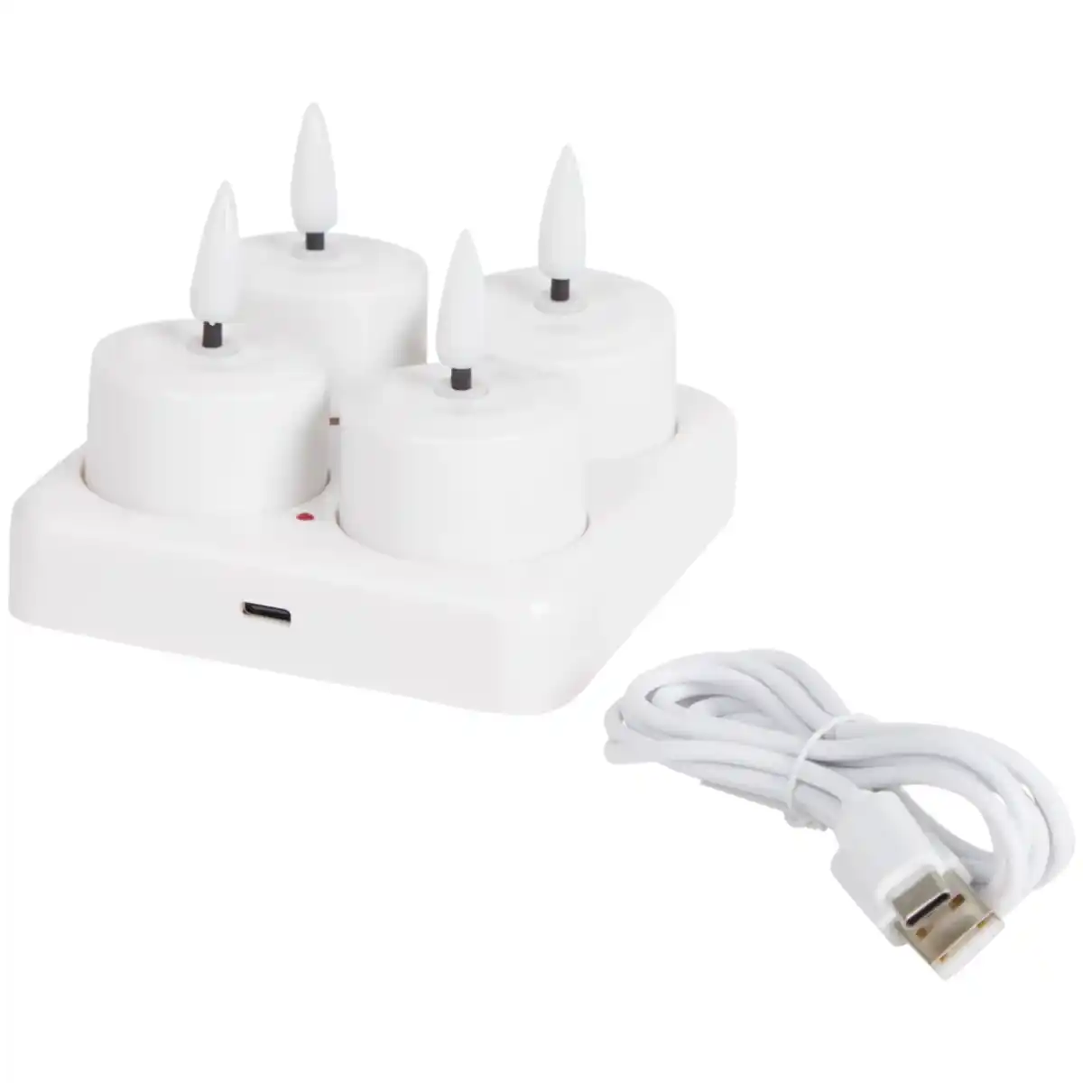 Bild 1 von Wiederaufladbare Teelichter Weiß