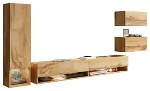 WOHNWAND AMADEO EICHE WOTAN 4-TEILIG, Eiche Wotan