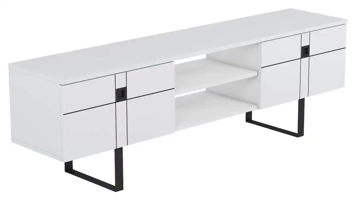 Bild 1 von Lowboard 'Zeus', Weiß, Weiß