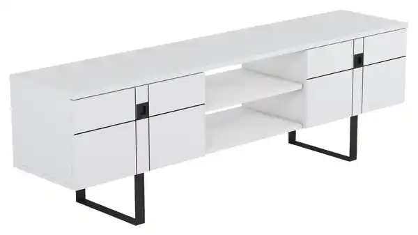 Bild 1 von Lowboard 'Zeus', Weiß, Weiß