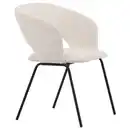 Bild 1 von Livetastic Stuhl-Set, Schwarz, Weiß, Metall, Textil, Uni, Füllung: Schaumstoff, rund, 66x86x66 cm, inklusive Armlehnen, Stühle