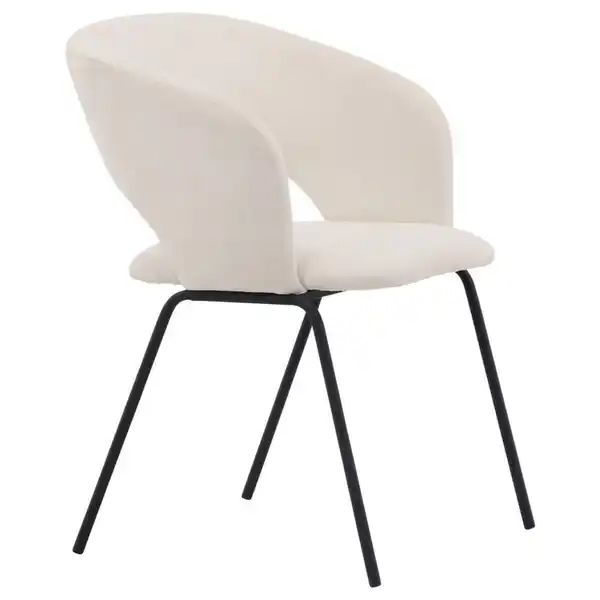 Bild 1 von Livetastic Stuhl-Set, Schwarz, Weiß, Metall, Textil, Uni, Füllung: Schaumstoff, rund, 66x86x66 cm, inklusive Armlehnen, Stühle