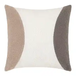 Zierkissen Anna Grau/Naturfarben ca. 45x45cm, Grau, Naturfarben, Beige