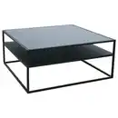 Bild 1 von Novel Couchtisch, Schwarz, Glas, Metall, quadratisch, eckig, 80x36x80 cm, offenes Fach, Wohnzimmer, Wohnzimmertische, Couchtische, Couchtische Glas