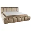 Bild 1 von Esposa Polsterbett, Beige, Holz, Metall, Birke, 160x200 cm, gepolstertes Kopfteil, in verschiedenen Größen erhältlich, bodentiefer Einstieg,Federleisten mit Duokappen, Schlafzimmer, Betten, Polste