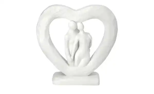 Bild 1 von HOME STORY Dekoobjekt Herz   ¦ weiß ¦ Polyresin (Kunstharz) ¦ Maße (cm): B: 21,5 H: 21,5 T: 6.5 Dekoration > Dekoartikel - Möbel Kraft
