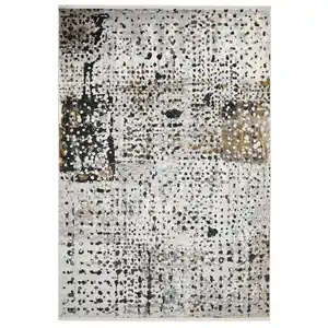 Musterring Webteppich Colorado Point, Grau, Mehrfarbig, Hellgrau, Dunkelgrau, Textil, Abstraktes, rechteckig, 140x200 cm, Care & Fair, Oeko-Tex® Standard 100, für Fußbodenheizung geeignet, rutschf